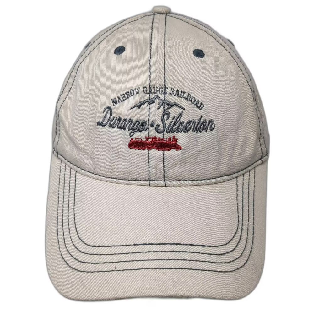 Mountain Baseball Cap Beige Slideback One Size Durango Silverton Railroad Hat